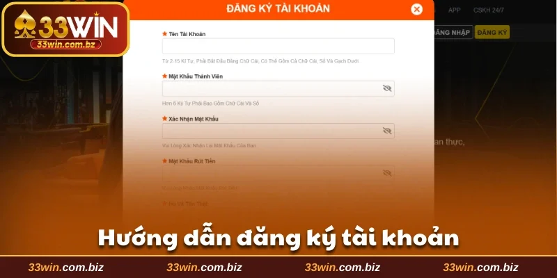 Hướng dẫn đăng ký tài khoản
